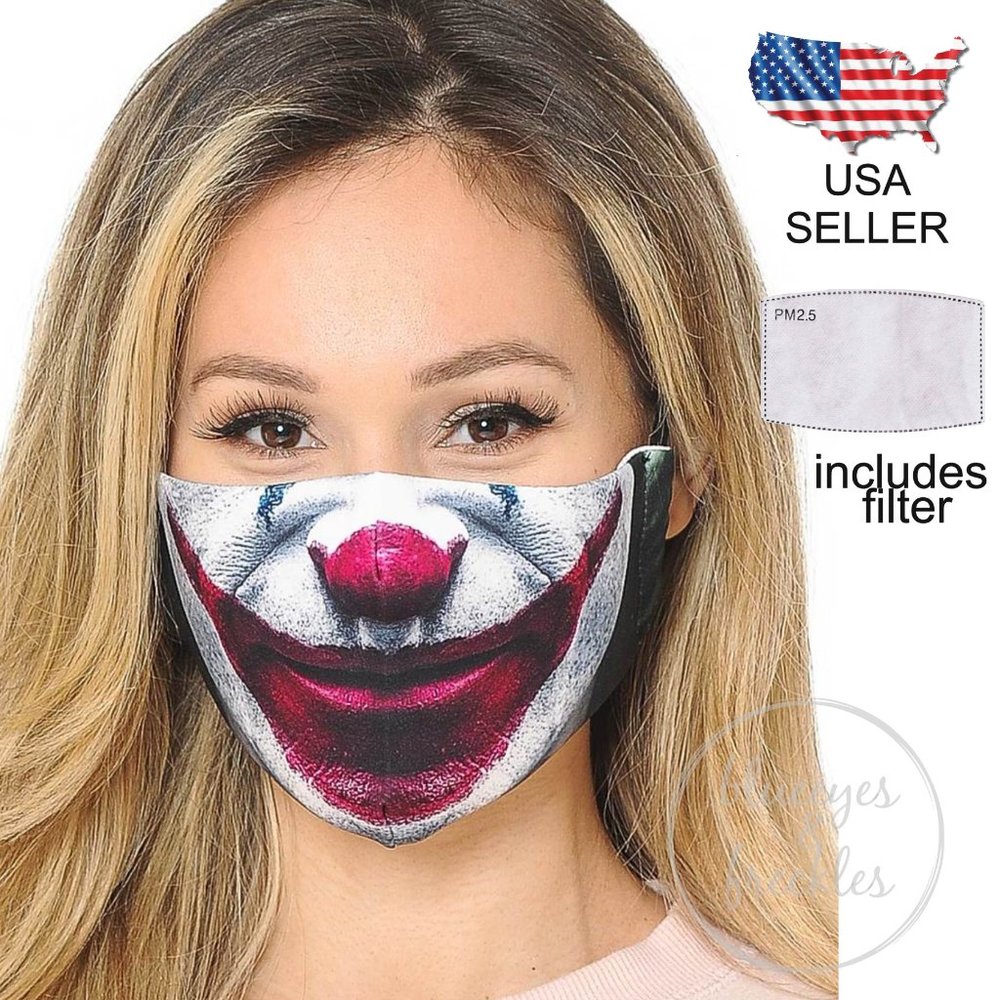 Joker Adjustable Face Mask w/PM2.5 Filter •Unisex•